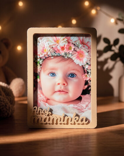 3D fotorámik pre foto 10x15 - Beige - Maminka