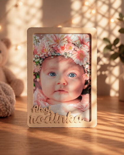 3D fotorámik pre foto 10x15 - Beige - Rodinka