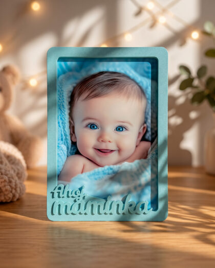 3D fotorámik pre foto 10x15 - Turquoise - Maminka