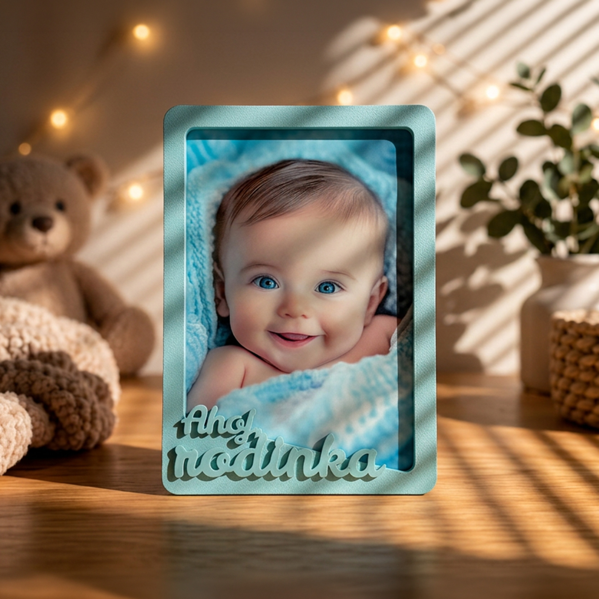 3D fotorámik pre foto 10x15 - Turquoise - Rodinka