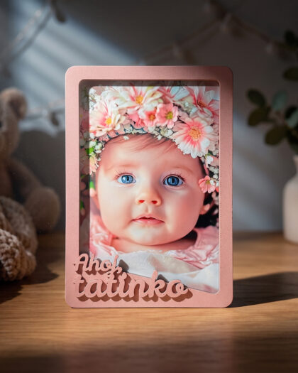 3D fotorámik pre foto 10x15 - Dusty Pink - Tatinko